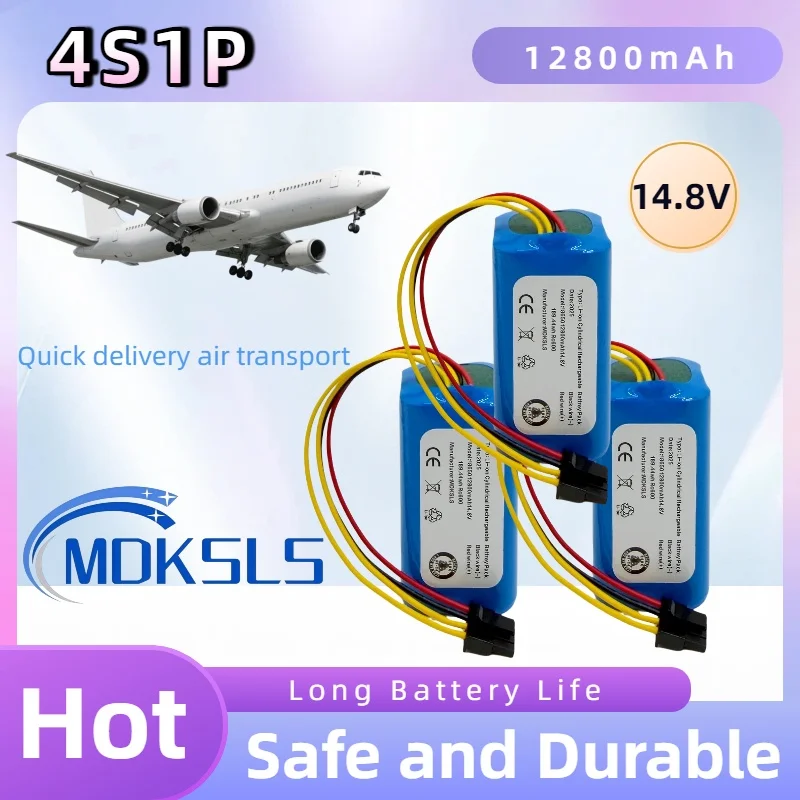 2026 14.4V 12800mAh Li-ion Battery Replacement for Proscenic Cocoa Smart 780T 790T, Bagotte BL509, Vileda VR302