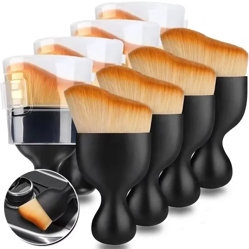 1/2/3/4pcs Car Detailing Brush Interior Cleaning Tool Keyboard Air Conditioning Crevice Dust Brush Soft Car Cleaning Products