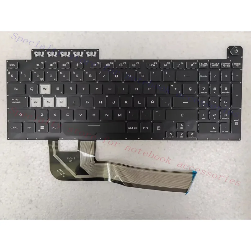 Spanish Latin Keyboard for ASUS TUF Gaming FX506 FX506L FA506 FX706 FX706H FA706 With RGB Backlit