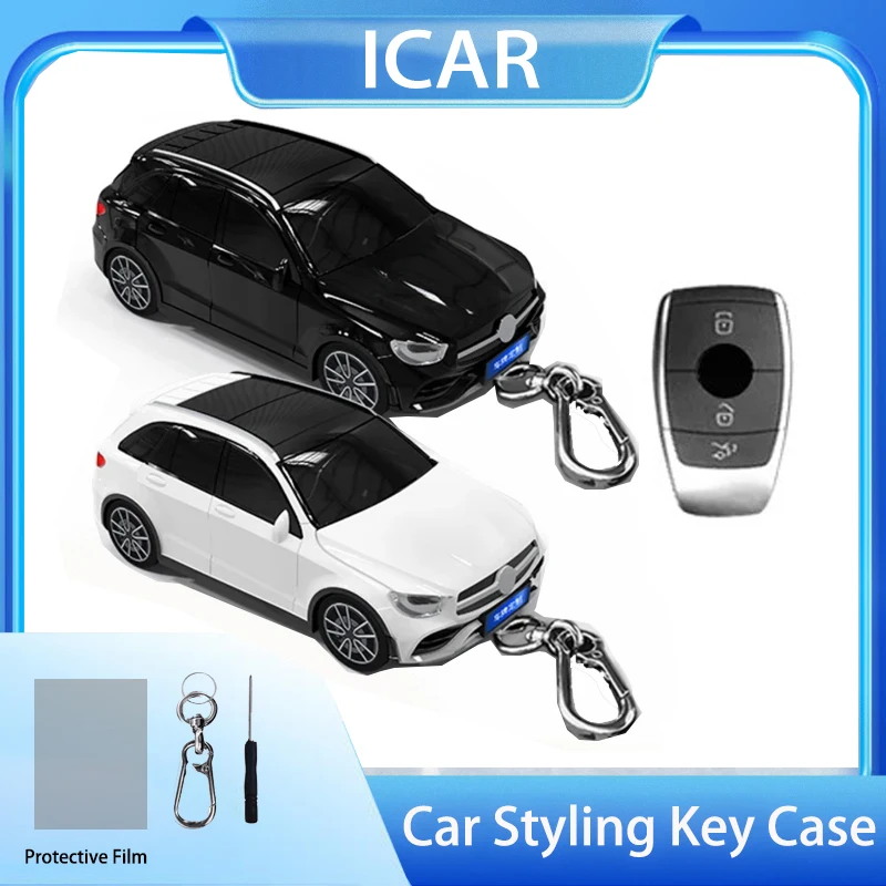 For Benz GLC Car Model Key Case for Mercedes Benz A C E S G Class GLC CLE CLA GLB GLS W177 W205 W213 W222 X167 AMG Key Cover Fob