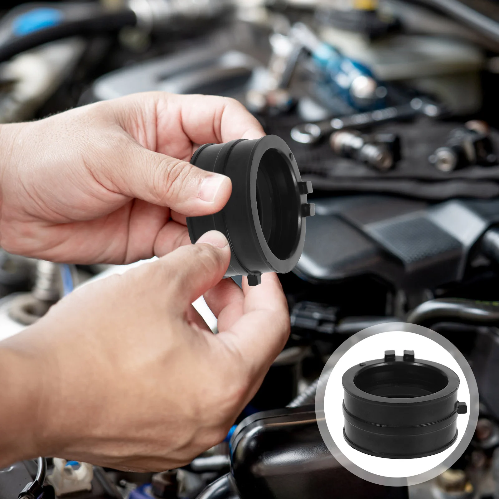 

4Pcs Intake Manifold Adapter Rubber Carburetor Connector Replacement for Atv Motorcycle Manifold Connector Carburetor Parts