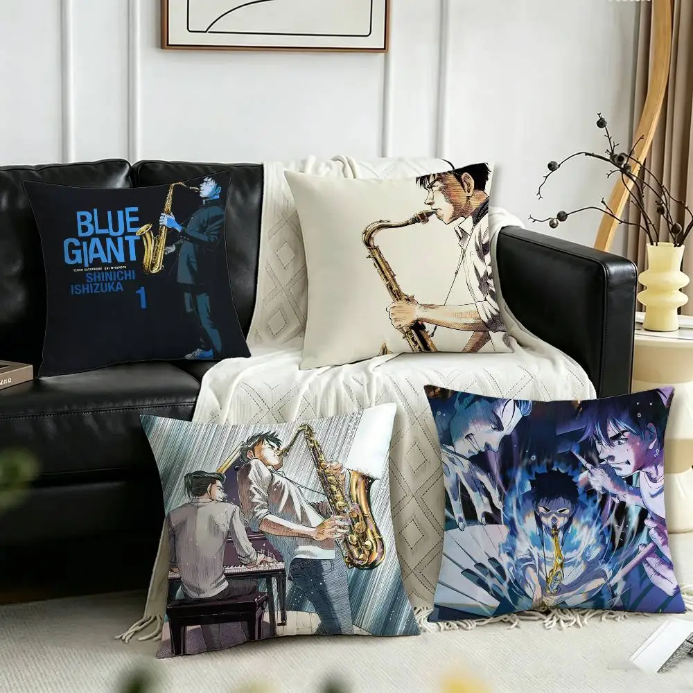 Anime B-Blue Giant Pillow Case for Sofa Living Room Home office Decor Protective Cover