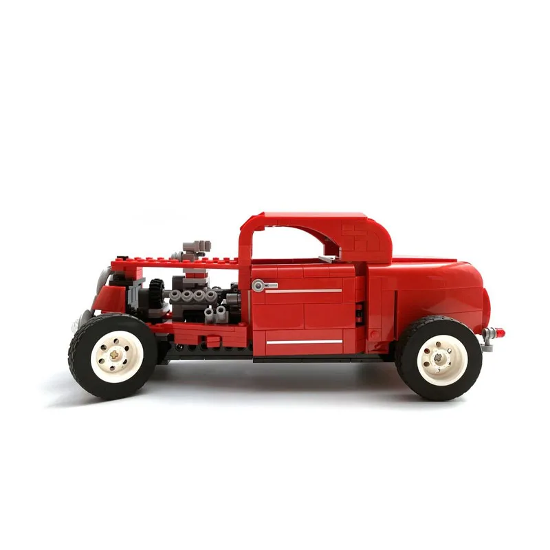 

MOC-189620 Red New Sports Hot Rod Car Building Block Model 701 Parts MOC Boys Children's Birthday Building Block Toy Gift