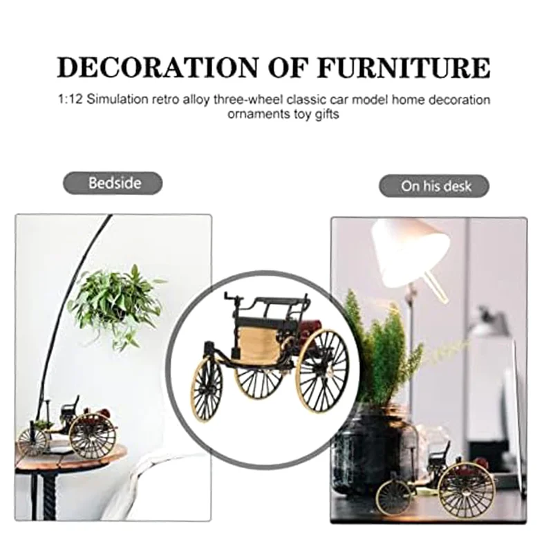 GOOD-Vintage Auto Modell Auto Dekor Desktop Praktische Handwerk Dekoration Büro Klassische Autos Legierung Dekorationen Langlebig