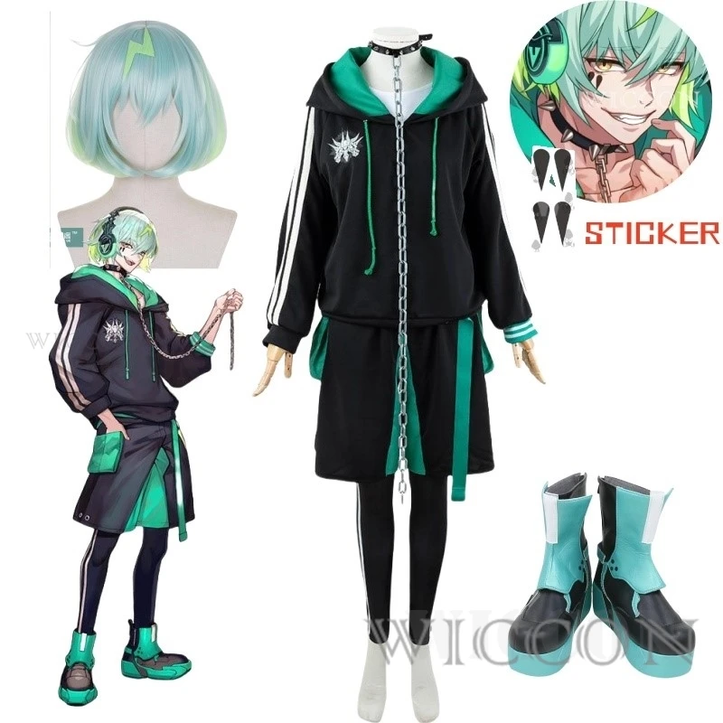 Anime Game Paradox Live Mikoshiba Kenta Cosplay Costume Wig Hip-hop Style Sportswear Pullover Hoodie Man Woman Carnival Suit