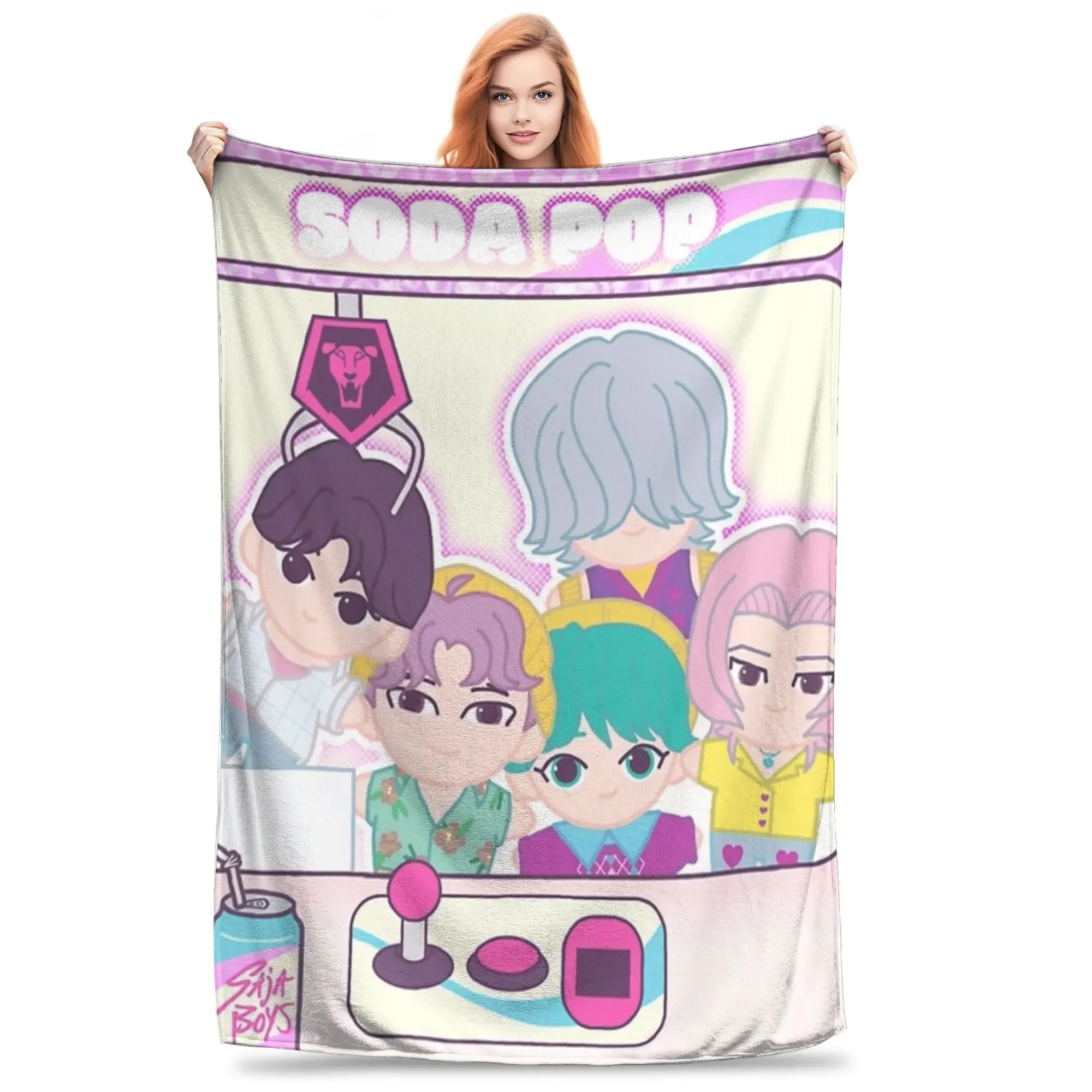 

Kpop Demon Hunter Blanket Soft Warm Throw for Bed Outdoor Use Perfect for Boys Girls Home Textile