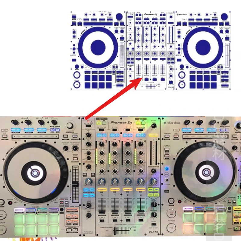 

Pioneer Ddj Rz Colorful Film Protective Cover Skin for Controller Not An Iron Panel