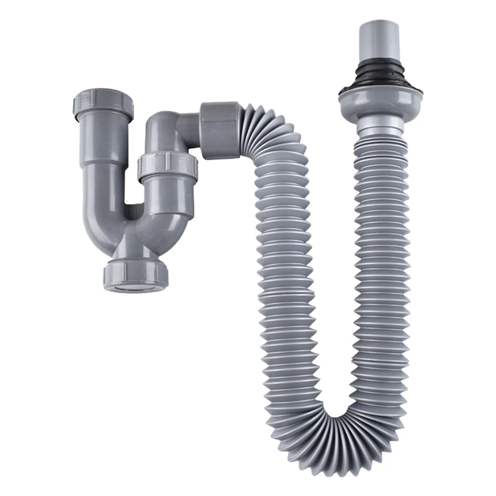 

Bathroom Sink Drainage Pipe U Shaped with Retractable S Feature and ABS Material Featuring Cleaning Port for Easy Maintenance