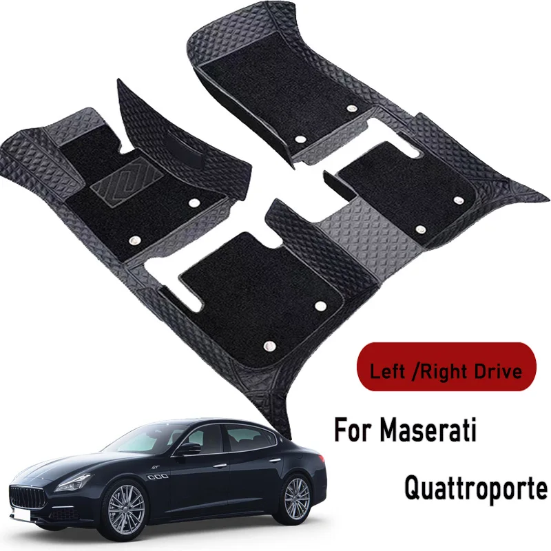 Car Floor Mats for Maserati Quattroporte 2013 2014 2015-2018 Customauto Foot Pads Automobile Carpet Cover Interior Accessories
