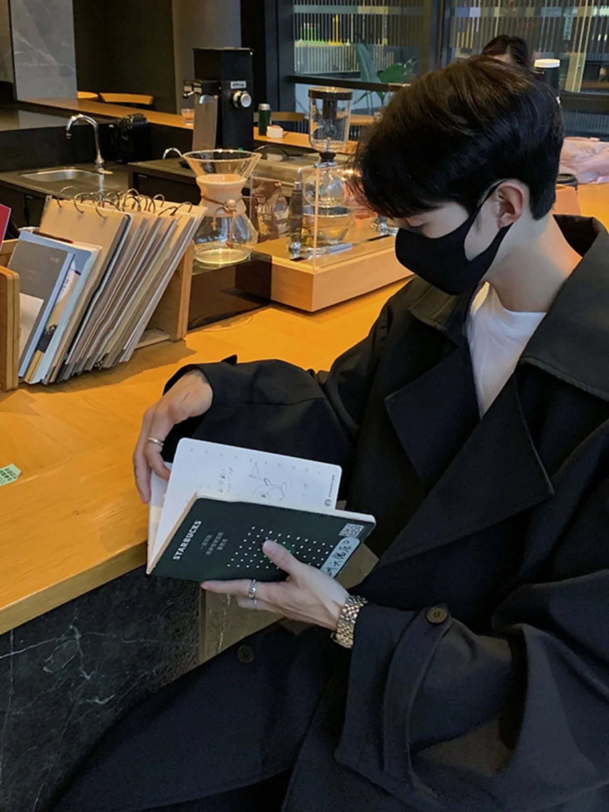 

Korean Sle Men's Long Coat Spring Autumn Briti Sle High-End Feel Windbreaker Outerwear Youth Trendy Waterproof