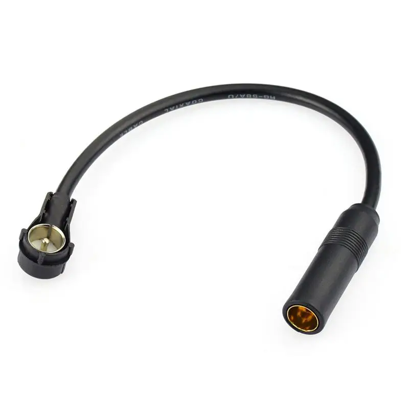 Car AM FM DAB Radio Aerial Antenna Coax 30cm Adapter Lead DIN 41585 to ISO Plug for  SEAT SKODA SMART VW Ford