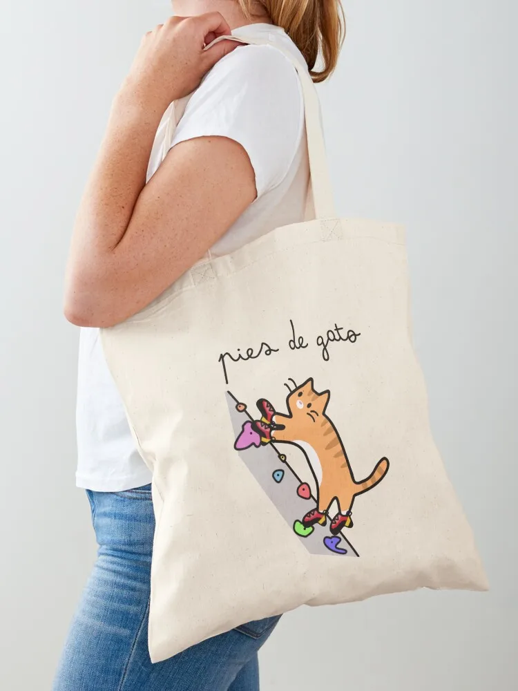 Pies de Gato - Cesar (Tabby) Sticker Tote Bag Shopping bags Canvas bag Canvas Tote Bag