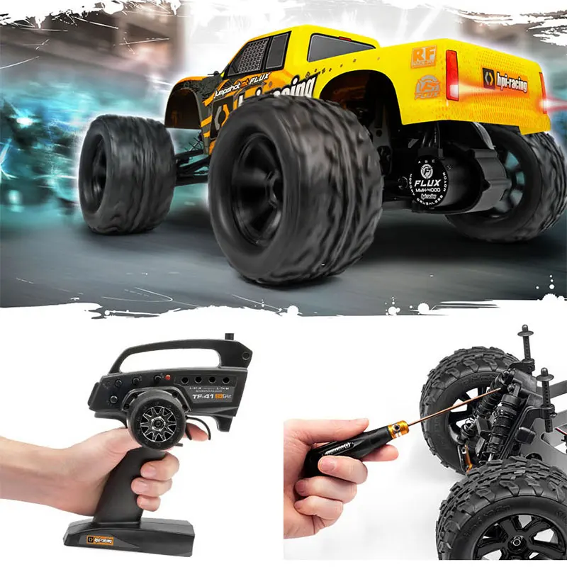 Hpi Jumpshot Mt Flux Remote Control Electric Brushless 1/10 Two Wheel Drive Off-Road Vehicle  Large Remote Control Model Car