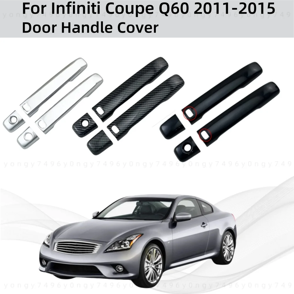 

Для Infiniti Coupe Q60 2011 2012 2014 2015, обновление автомобиля, модификация автомобиля, дверная ручка, крышка чаши, АБС-пластик, черное карбоновое покрытие