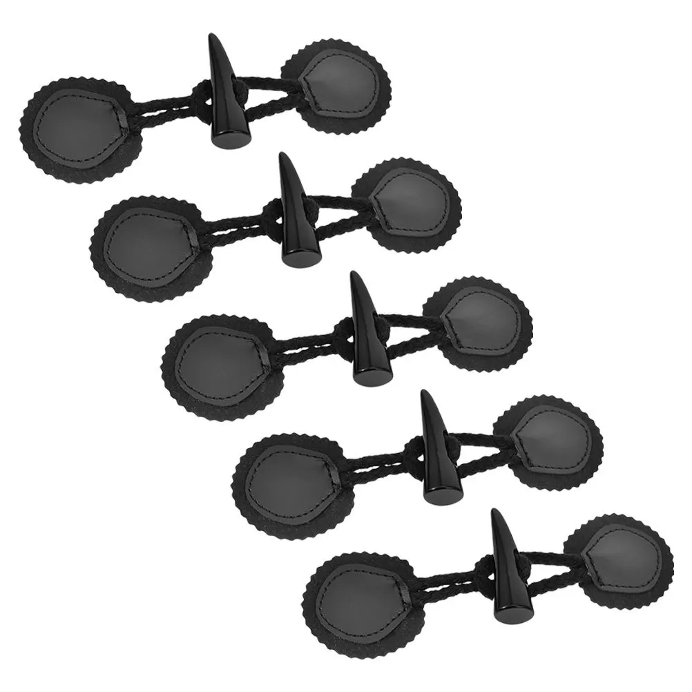 

5Pcs Resin Horn Toggle Buttons Vintage Coat Fasteners Black Sewing Buttons for Jackets Overcoat Accessories Coat Fasteners Black