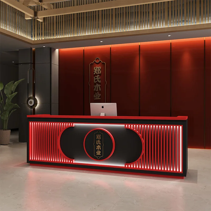 Fashion Commercial Checkout Counters Chinese Style Hot Pot Restaurant Checkout Counters High-end Elegant Furniture Kassa JT40C