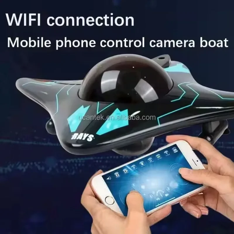 6CH Wifi APP Control Submarine Toys with Camera Phone Connect Mini Underwater Spy RC Boat Toys