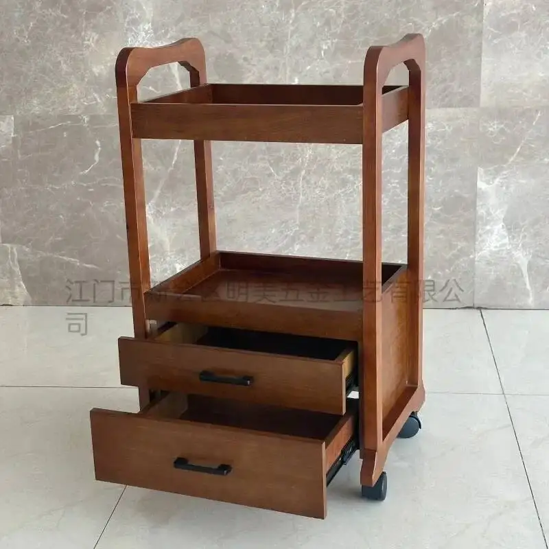 دعم عربة مانيكير أداة صالون تجميل المتداول عجلات مساعدة المنظمون عربات سبا تخزين المعدات عربة متنقلة #4