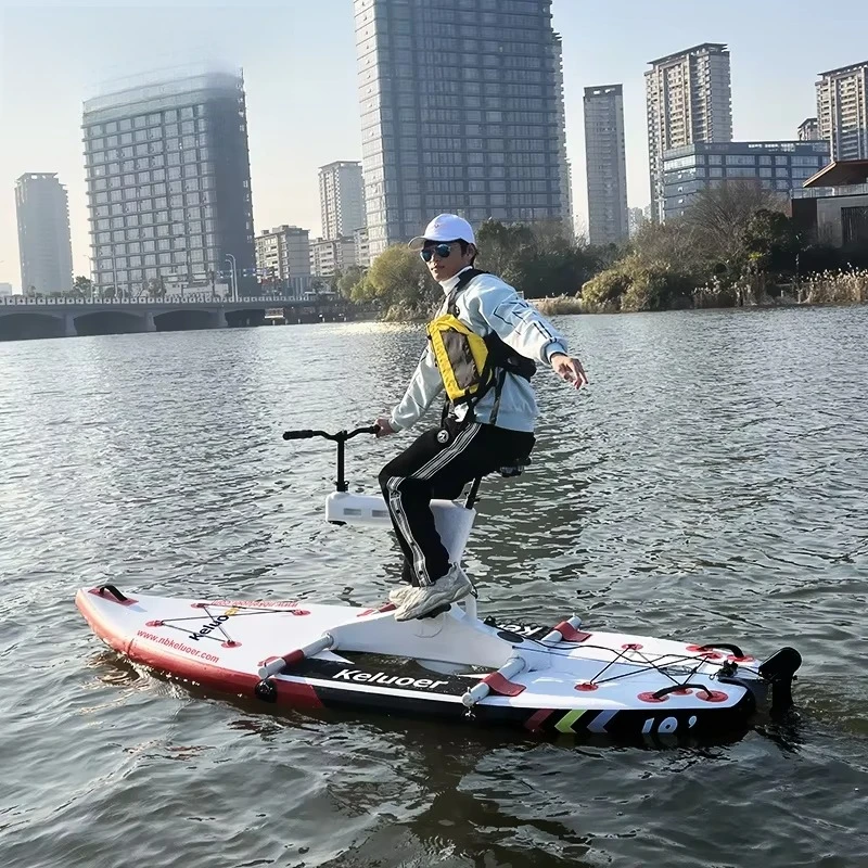 SUP Inflatable Paddle Board Outdoor Water Bike Beginner Water Ski Board Water Sports Float Board