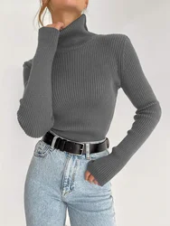 Wolfeel Thicken Women Turtleneck Sweaters Autumn Winter Tops Slim Women Pullover Knitted Jumper Soft Warm Pull Свитер Женский