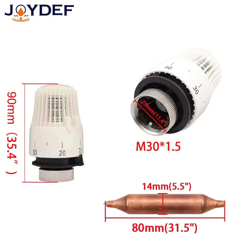 DN25-32 Energy saving 20-70 ℃ control Floor heating system thermostatic radiator valve M30*1.5 Remote controller 3 way valve view 5