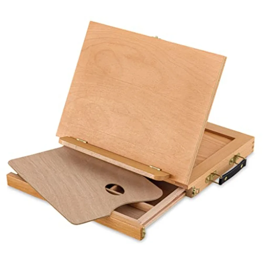 

Sketchbox Easel Adjustable Polished Beechwood with Storage Drawer for Art Oil Acrylic or Watercolor Paint Markers Drawing and S