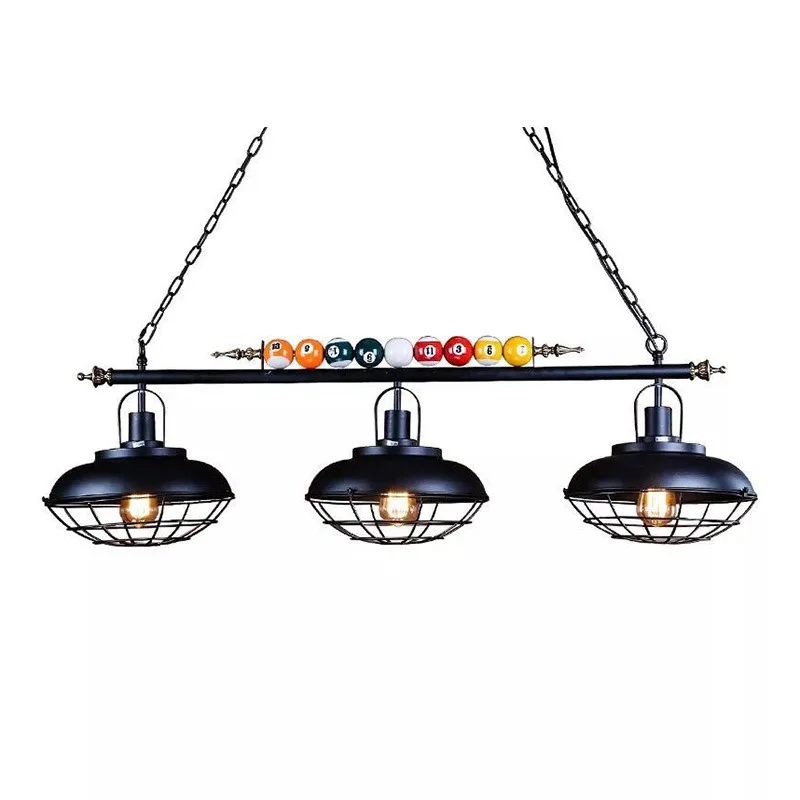 

Factory price industrial style pool table lamp pool table iron chandelier pool table chandelier