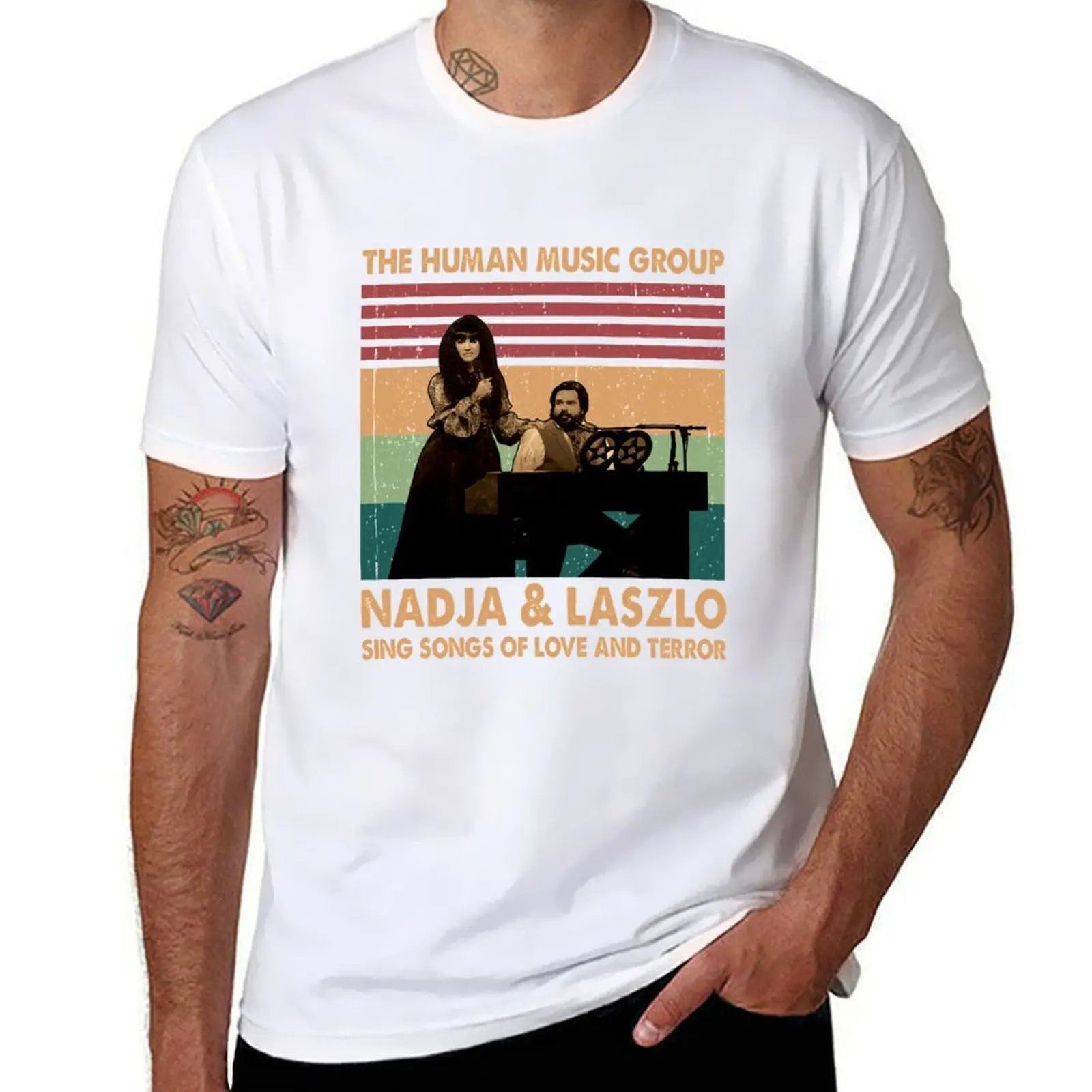 

Music Retro The Human Music Group Vampire Awesome For Music Fans T-Shirt Casual All Match Short Sleeve T-Shirt