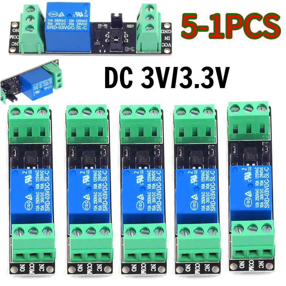 5-1PCS DC 3V/3.3V Isolated Drive Control Board Output Signal Indicator High Level Driver Module High Level Trigger Relay Module