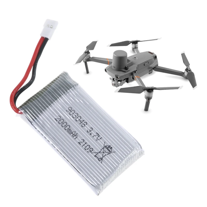 3.7V 2000mAh Lipo batteria 903048 batteria agli ioni di litio/caricabatterie RC Quadcopter riparazione pezzi di ricambio per droni KY601S H11D H11C