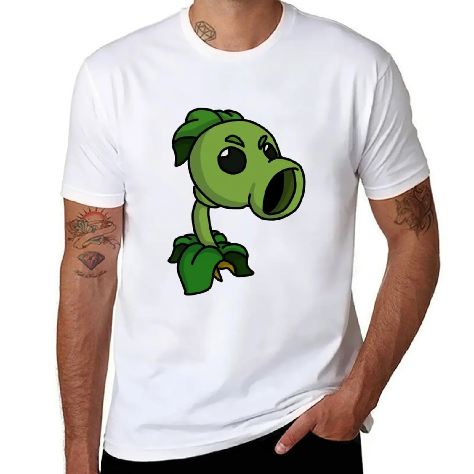 

Peashooter PVZ T-Shirt t shirts for man graphic vintage man t shirts high quality luxury brand T-Shirt