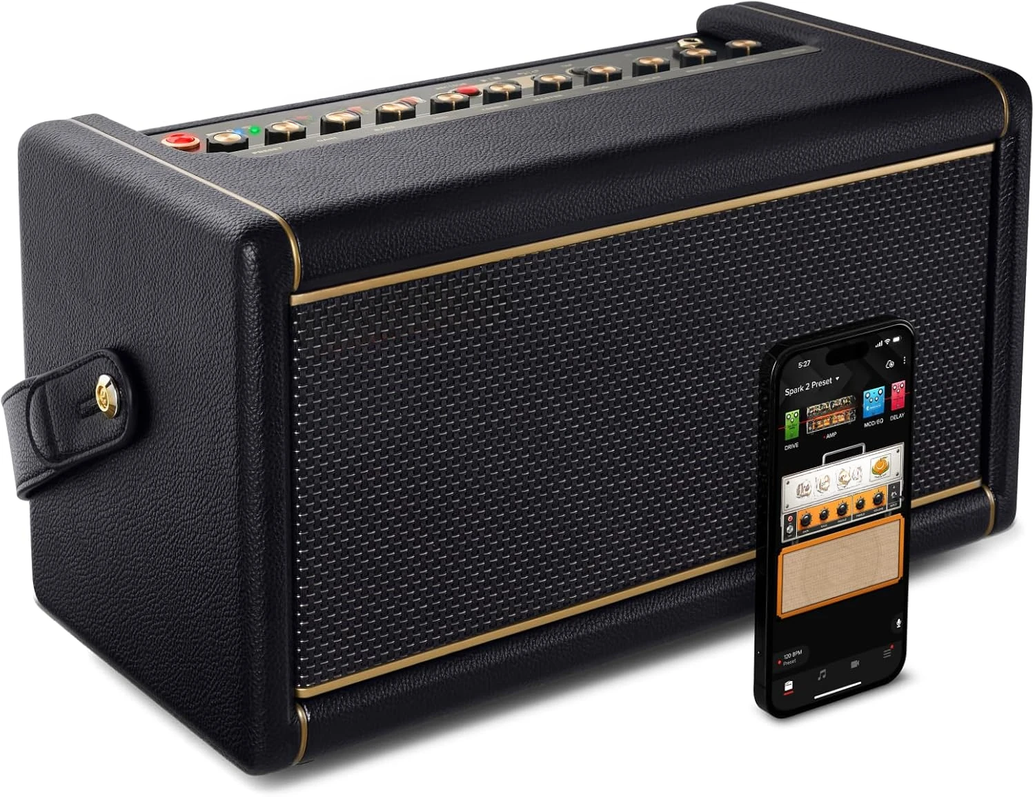 스마트 기타 연습 앰프 및 블루투스 스피커, 내장 루퍼 포함, 50W