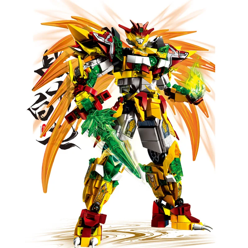 Macaco rei wandaong mecha bloco de construção brinquedos conjuntos hoyi robôs mech heros guerreiro modelo diy tijolos jogo brinquedos para crianças meninos presente