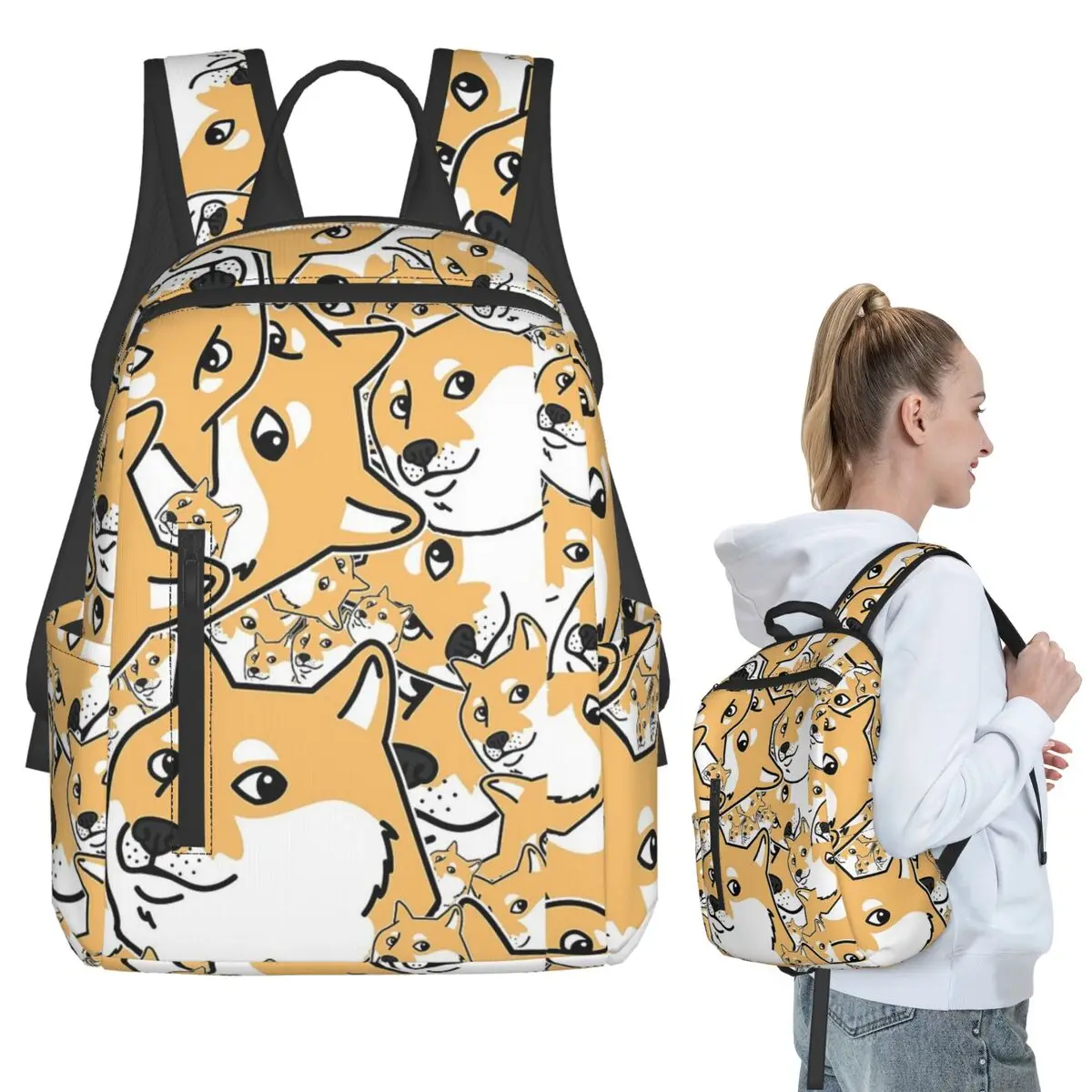 

Рюкзак Doge Shiba Inu Memes, студенческая сумка для книг, детская школьная сумка, сумки на плечо для компьютера, мужские и женские сумки