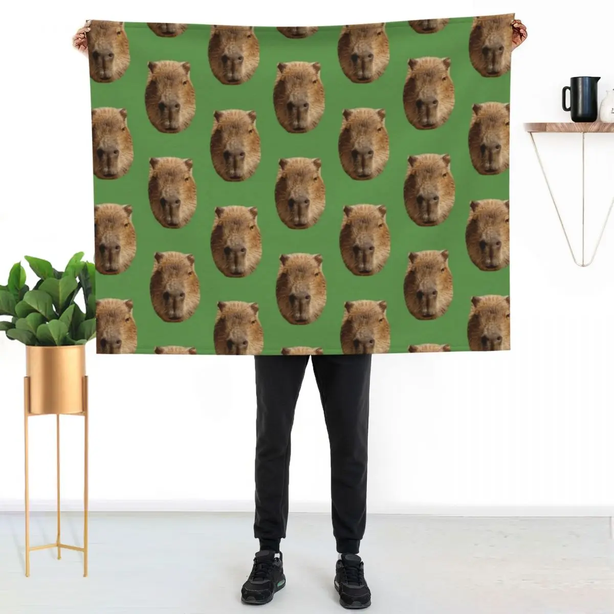 Male Capybara face Throw Blanket Versatile Cozy Throw Blanket for All Occasions