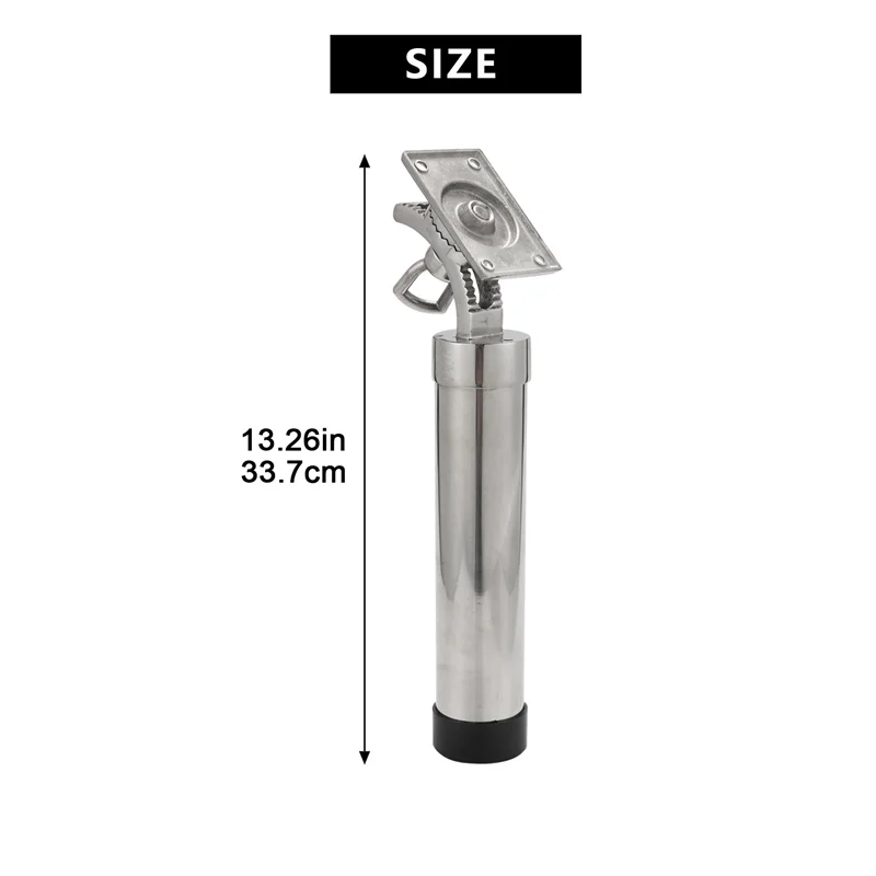-A14E 2X ボート釣り竿ホルダー調節可能な釣り竿ホルダーボートロッドホルダーシルバー