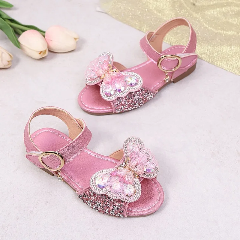 Mädchen Strandschuhe Süße Schmetterling Kindersandalen Weiche Sohle Rutschfest 2026 Sommer Neue Kinder Freizeitsandalen Trendige Mode – Detail 3