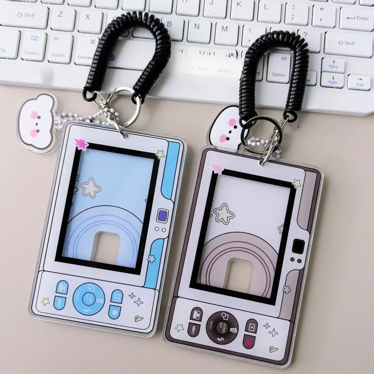 Cartoon Kpop Photocard Holder Camera Mobile Phone Shaped Idol Photocard Binder 3Inch Photo Storage Case Protection Cover