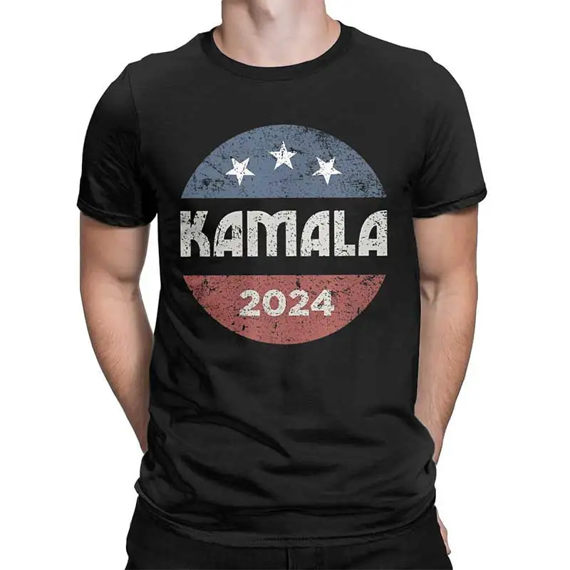 Black T-Shirt,Kamala Harris 2024 For President Campaign T-Shirt Men Clothes Vintage Clothes Daily Designer Clothing Men M-4XL