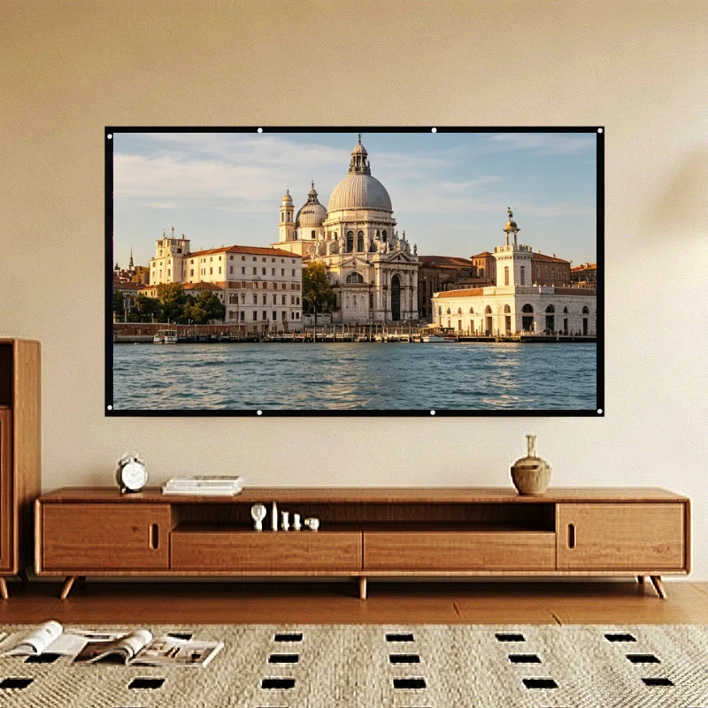

100-150 inch large-sized projection screen. Large screen. Supports high-definition projection. Portable. Easy to install.