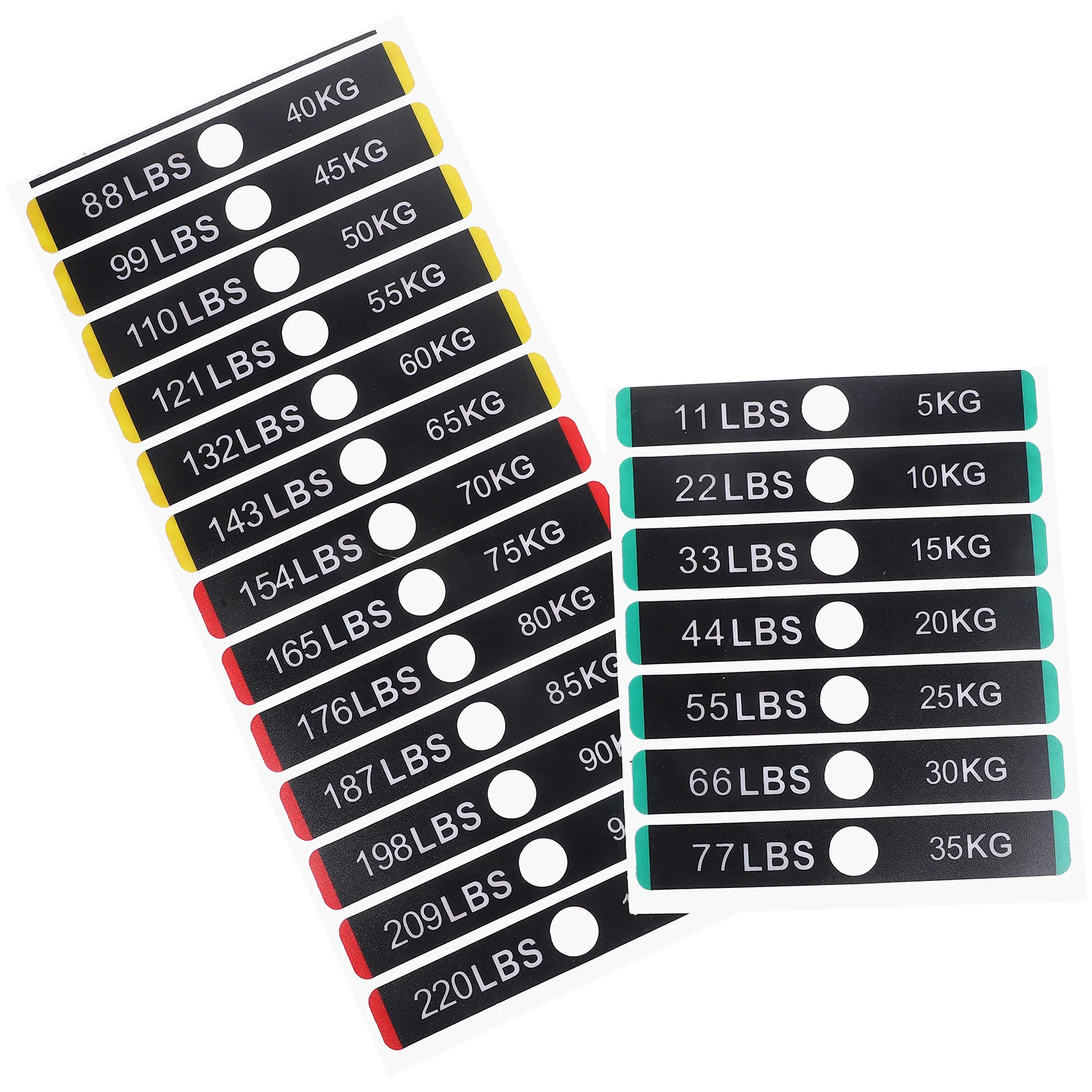 Weight Label Sticker Tags for Weighting Block Gym Tabs Multifunction Equipment Stickers Self-adhesive