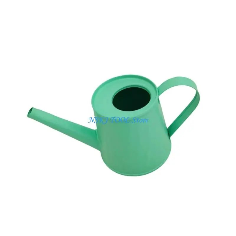 L8RC Iron Watering Can Long Spouts For Precise Plant Irrigation Ergonomic Handle For Indoor Outdoor Garden Use