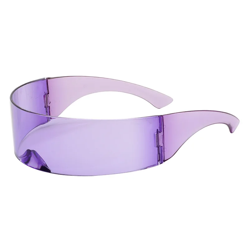 Laser Eyeglasses Colorful Cyclops Visor Sunglasses Mirrored Lens Eyewear Futuristic Uv400 Glasses For Stage Performance Costume