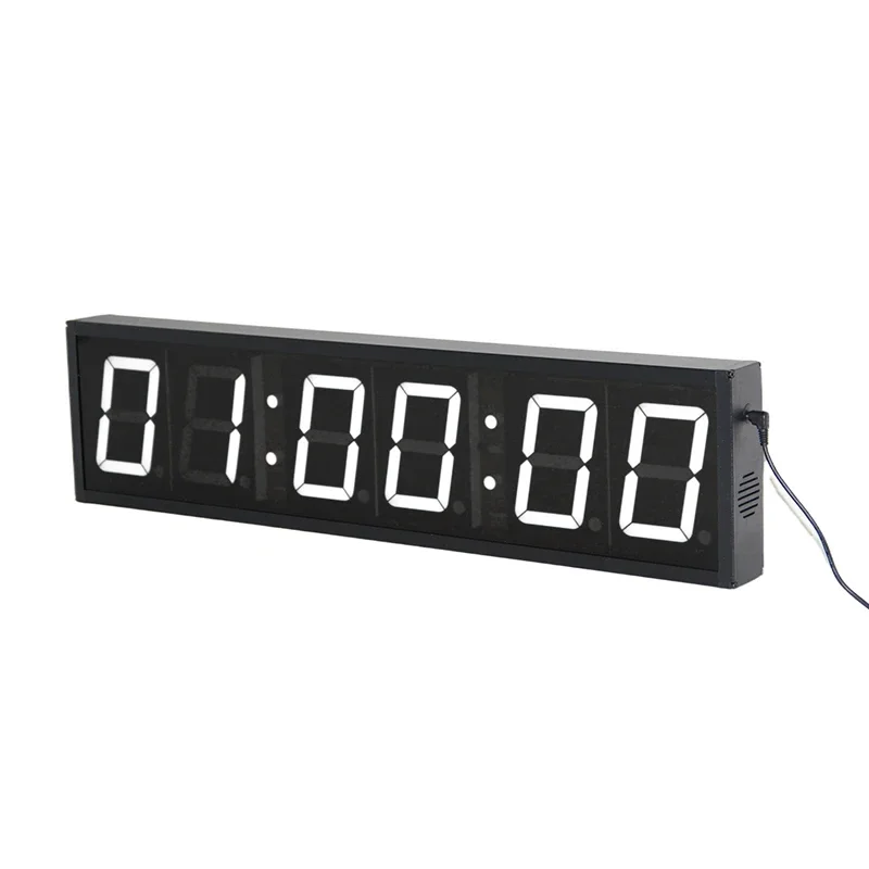 Decoration Modern Design Time Date Light Emitting Diode Clock Display White