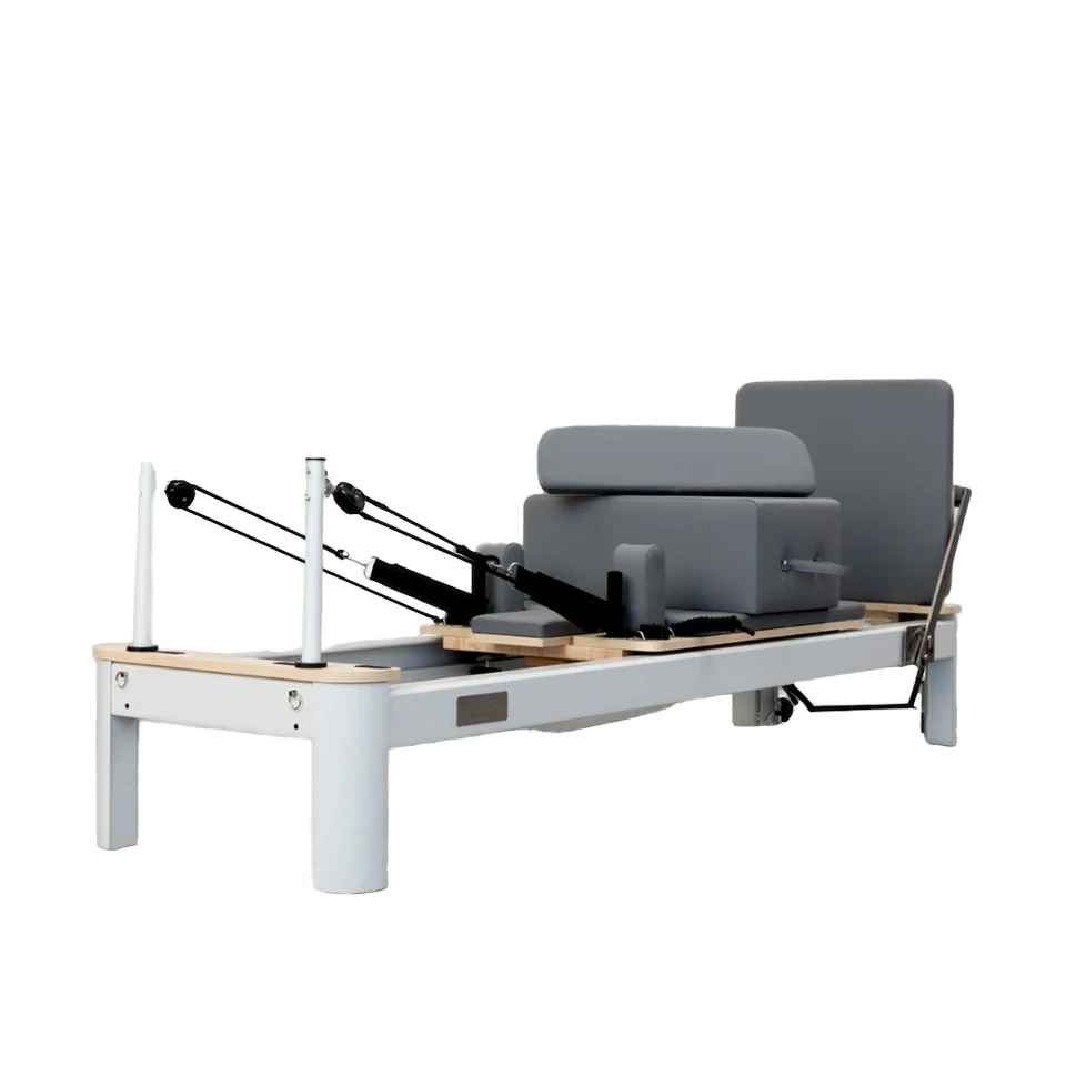 

Certified Foldable Pilates Reformer Machine Durable Aluminum Reformer Bed for Home & Studio Portable & Adjustable for Health