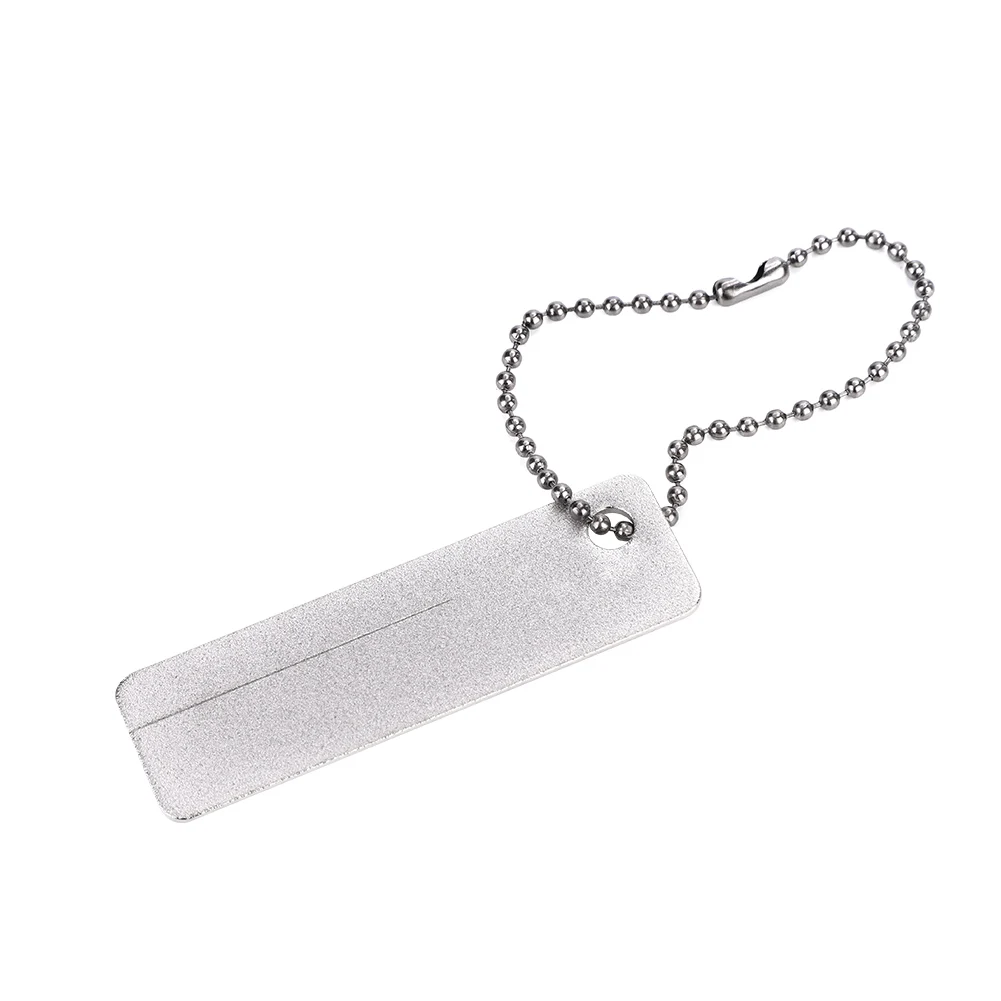 

Knife Grinder Outdoor Pocket Fish Hook Fishhook File Grinder Sharpener with Key Chain Diamond Stone Grinder