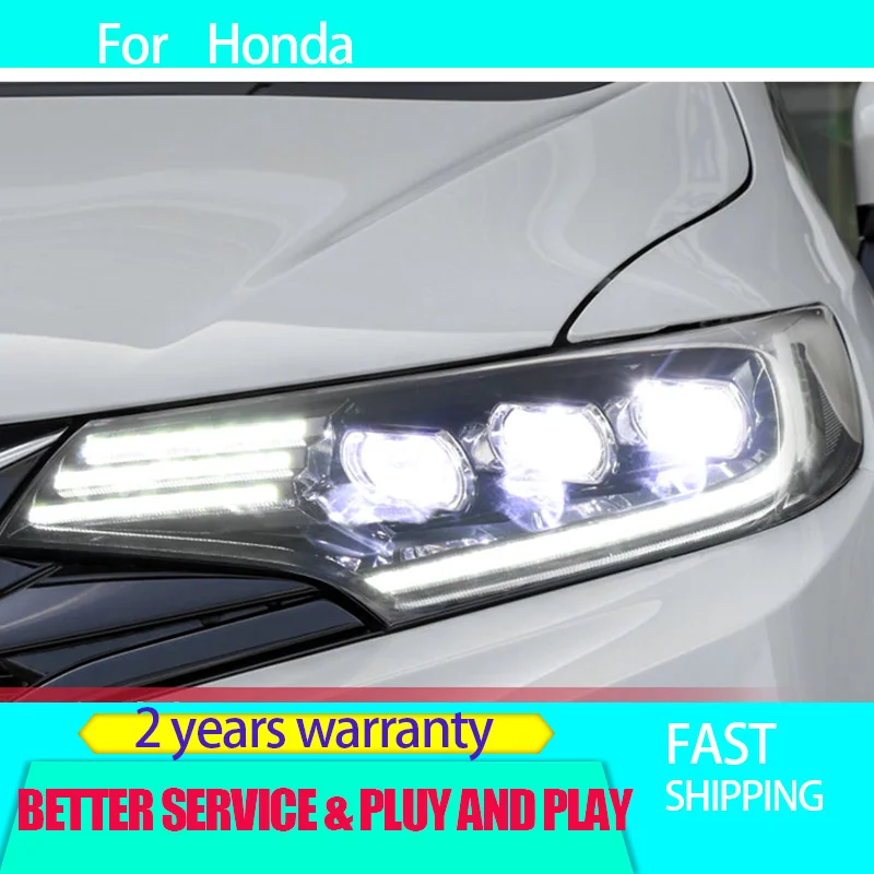 Car Styling for Honda Fit Head Light 2014-2020 Jazz Headlight DRL Turn Signal Low High Beam Projector Lens