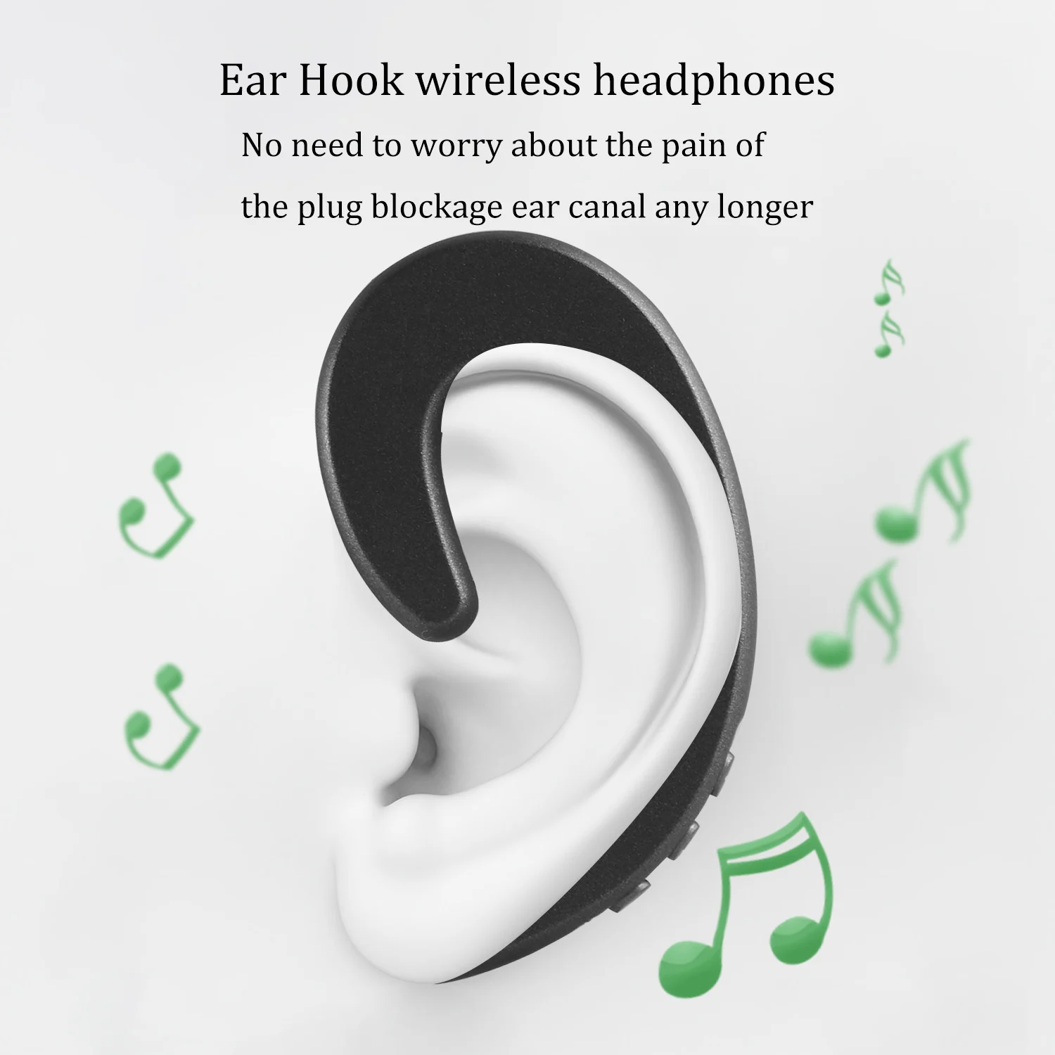 

Ear Hook Style Bluetooth Earphone Light Weight Ear Universal Rechargeable Wear Firmly Single Ear Headset Sports Listen Music