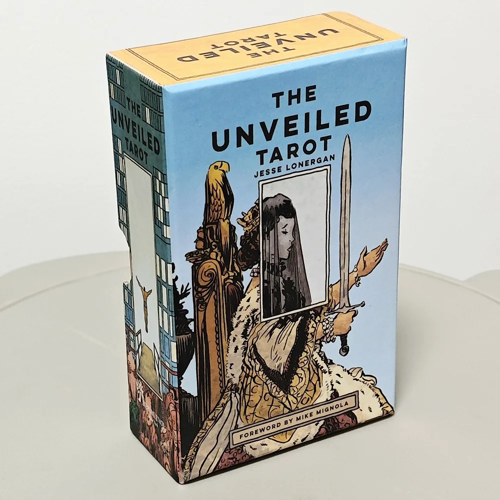 The Unveiled Tarot 80 قطعة من بطاقات التارو (مع 2 بطاقات خاصة) 12*7 سم في صندوق صلب مطبوع على بطاقات منقوشة مزدوجة 350GSM