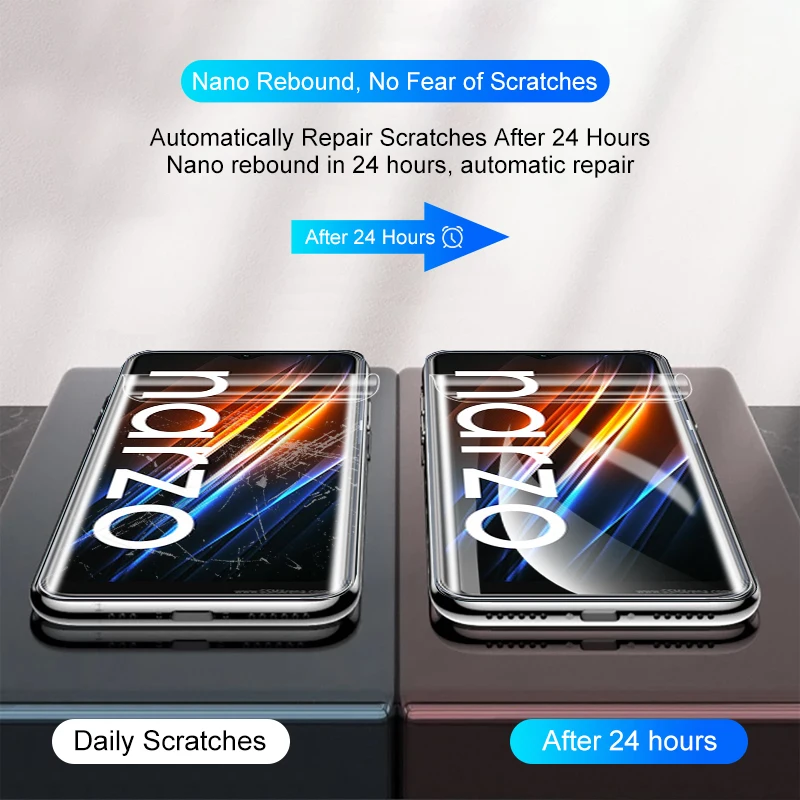 3 pçs tela frontal filme de hidrogel macio para realme narzo 50i prime realmi narzo 50 i narzo50i prime capa de película protetora clara